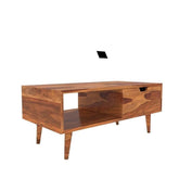 ONIJA Coffee TABLEUnique Classic Storage Simple Sheesham Wooden Coffee Table